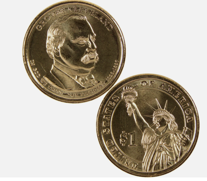 USA 1 dolar 2012 Presedinti: Grover Cleveland, 1893-1897, UNC [3]