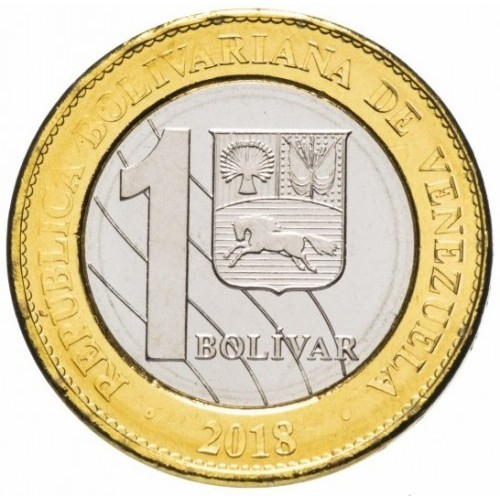 Venezuela 1 Bolivar Soberano 2018, Bimetal, UNC [3]