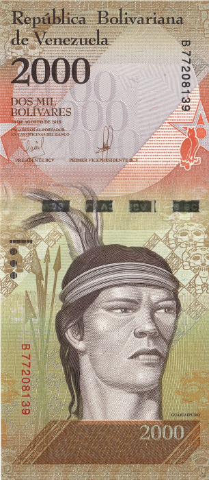 VENEZUELA 2000 bolivari 2016, necirculata [2]