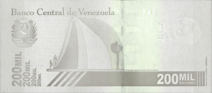 Venezuela 200000 Bolivari 2020, Simón Bolívar, necirculata [2]