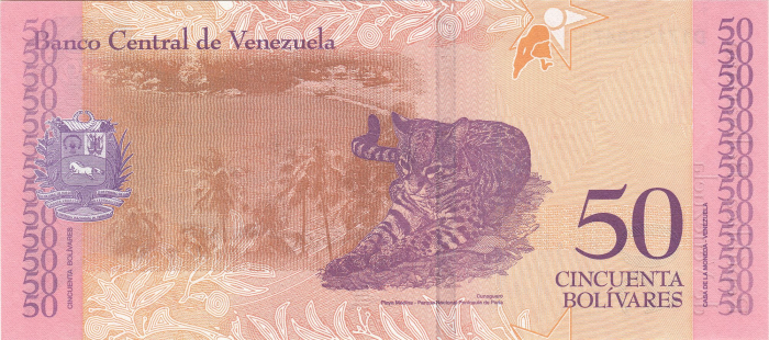 VENEZUELA 50 bolivari 2018, necirculata [1]