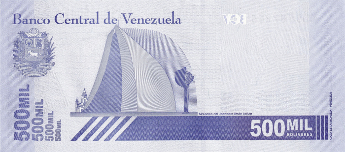 Venezuela 500000 Bolivari 2020, Simón Bolívar, necirculata [2]
