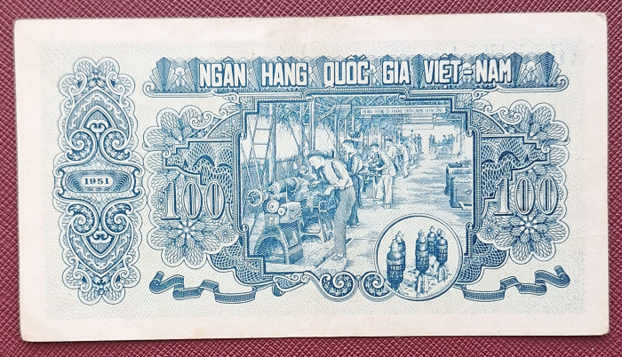 Vietnam 100 Dong 1951, rara, stare buna [2]