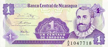 Nicaragua - Nicaragua 1 centavo 1991, Francisco Hernandez de Cordoba, necirculata