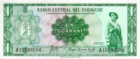 Paraguay - Paraguay, 1 Guarani 1963, necirculata