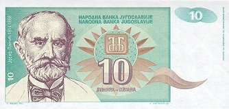 Iugoslavia - Iugoslavia 10 Dinari 1994, UNC-
