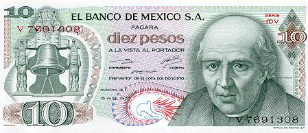 Mexic, 10 Pesos 1971, necirculata [0]