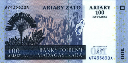 MADAGASCAR 100 ariary (500 franci) 2004, necirculata [1]
