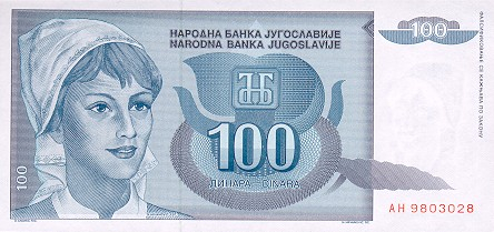Iugoslavia - Iugoslavia, 100 Dinari 1992, necirculata