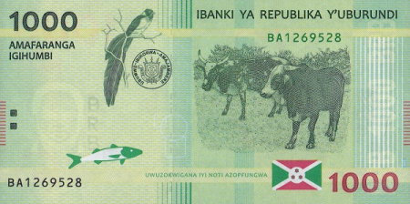 Burundi - Burundi, 1000 Franci 2015-2023, necirculata