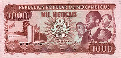 Mozambic - Mozambic 1000 Meticais 1983, necirculata