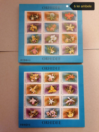 Timbre - 1988 Orhidee Bl.248 si Bl.249 LP1210 MNH, Flora, Nestampilat