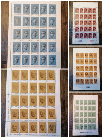 Timbre si coli Romania - 1995 Personalitati Romanesti diaspora, LP1395, MNH SET IN COLI DE 25, Nestampilat