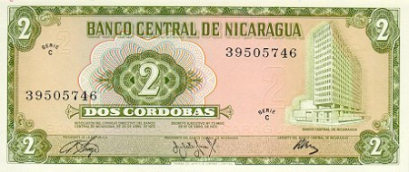 Nicaragua 2 Cordobas 1972, necirculata [1]