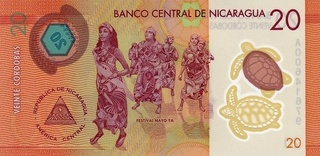 Bancnote America - Nicaragua 20 Cordobas 2014 (polimer), necirculata