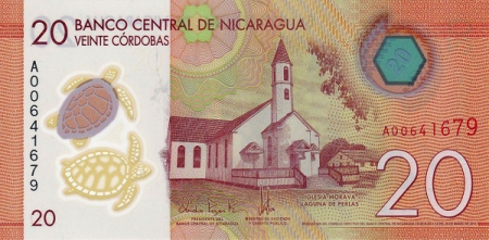 Nicaragua 20 Cordobas 2014 (polimer), necirculata [1]