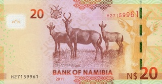 Namibia 20 Dolari 2013 (cu ornament diamant), necirculata [1]