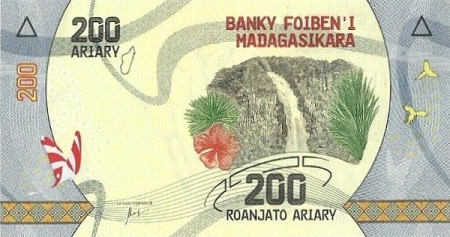 Madagascar - Madagascar, 200 Ariary 2017, necirculata