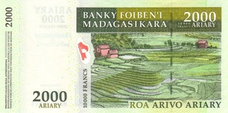 Madagascar 2000 Ariary (10000 Franci) 2012, necirculata [1]