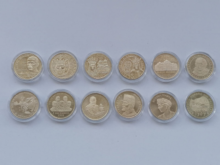 Idei cadouri - Romania, set 12 monede comemorative 50 bani 2010-2019, necirculate