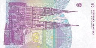 Bancnote Europa - Croatia 5 Dinari 1991, necirculata
