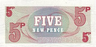 BRITISH ARMED FORCES 5 new pence, necirculata [1]