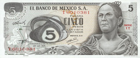 MEXIC 5 pesos 1971, necirculata [0]