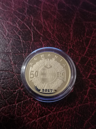 Romania, moneda 50 Bani 2017 proof, Ecaterina Teodoroiu [1]