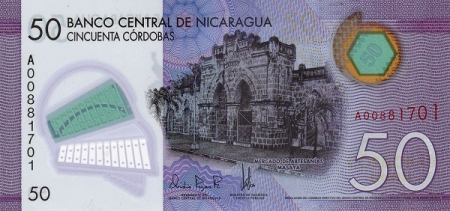 Nicaragua 50 Cordobas 2014 (polimer), necirculata [1]