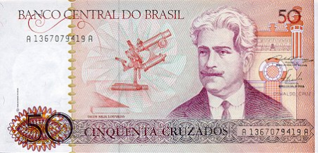 Brazilia - Brazilia, 50 Cruzados 1986, Oswaldo Cruz, necirculata