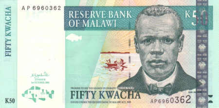 Bancnote Africa - Malawi 50 Kwacha 1997-2006, necirculata