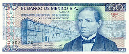 Mexic - Mexic 50 Pesos 1981, Benito Juárez, necirculata