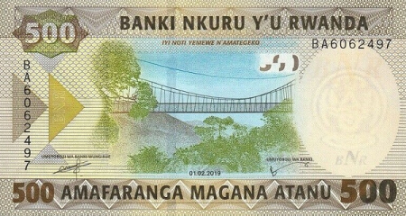 Bancnote Africa - Rwanda, 500 Franci 2019, necirculata