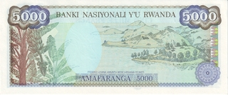 Rwanda 5000 Franci 1988, necirculata [1]