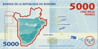 Burundi, 5000 Franci 2015-2018, Bivolul, necirculata [1]