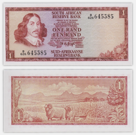 Bancnote - Africa de Sud 1 rand 1973-1975, UNC-