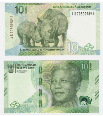 Africa de Sud - Africa de Sud, 10 Rand 2023 Nelson Mandela, necirculata