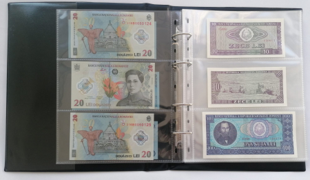 Album pentru bancnote prevazut cu 25 folii si 70 compartimente stocare [1]