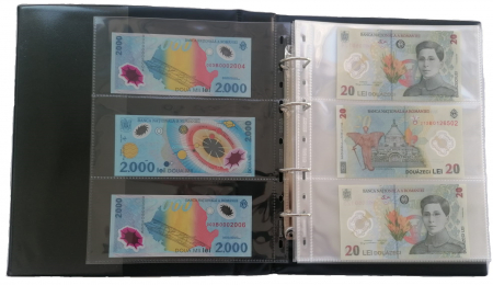 Album pentru bancnote prevazut cu 50 folii si 140 compartimente stocare [1]