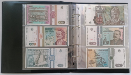 Album pentru bancnote prevazut cu 20 folii si 55 compartimente stocare [6]