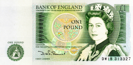 Bancnote Europa - Anglia 1 Pound Sommerset 1981, aproape necirculata