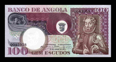 Angola 100 Escudos 1973, Luiz de Camões, necirculata [0]