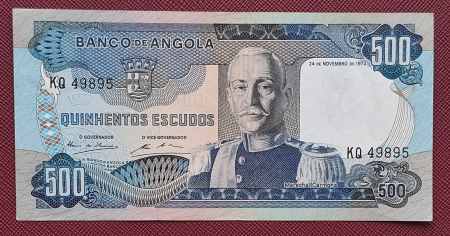 Bancnote Africa - Angola 500 Escudos 1972, aproape necirculata