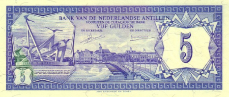 Antilele Olandeze, 5 Gulden 1984, necirculata [0]
