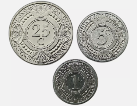 Monede straine - Antilele Olandeze set 3 monede 2016: 1,5,25 Centi, UNC