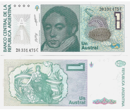 Bancnote - ARGENTINA 1 austral 1989, necirculata