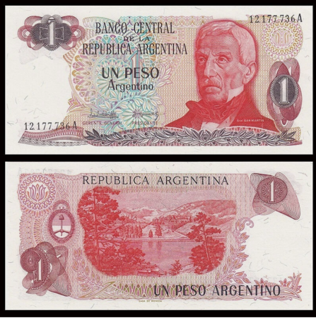 Bancnote - Argentina 1 Peso Argentino 1984, necirculata