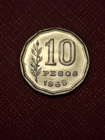 Argentina 10 pesos 1968 [1]