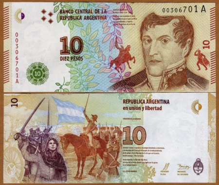 Bancnote - Argentina 10 Pesos 2016, necirculata