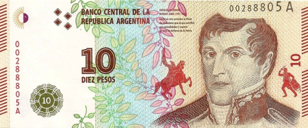 Argentina 10 Pesos 2016, necirculata [1]